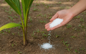 Rải muối cho dừa